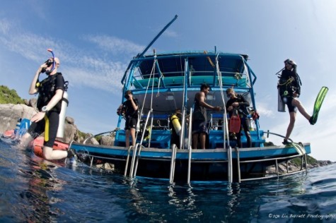 Dolphin Queen diveplatform from Phuket dash Scuba (www.phuket-scuba.com), your personal Thailand liveaboard adviser