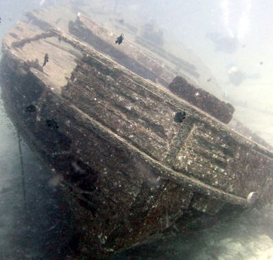 Photo of the Andaman Eagle wreck at Racha Yai bay 1, Phuket.